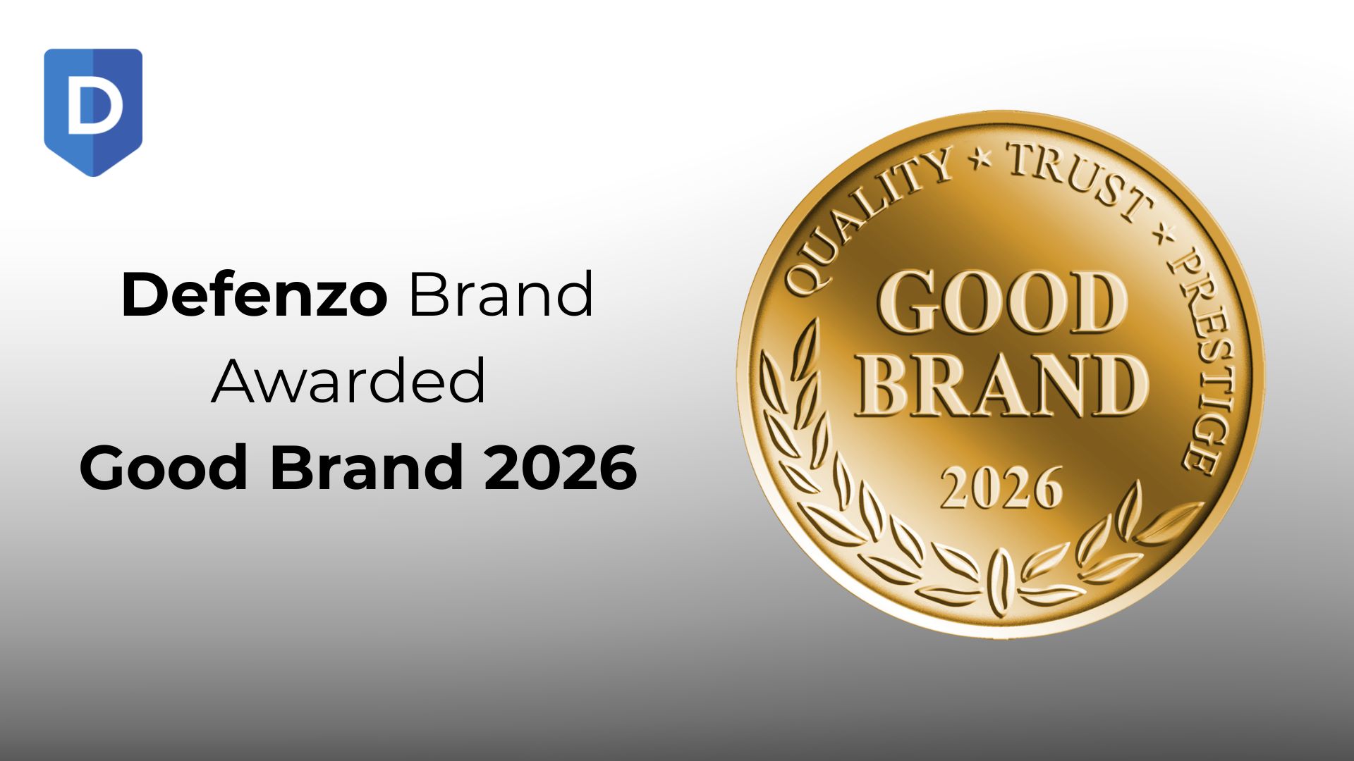 Defenzo with the Good Brand 2026 Emblem!